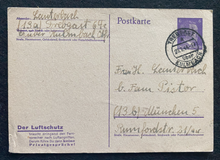 Load image into Gallery viewer, Very Rare WWII Nazi Germany 1944 Used Historical Postcard Hitler Stamp