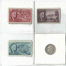 Load image into Gallery viewer, Franklin D. Roosevelt Silver Dime &amp; Three Stamps &amp; COA With History &amp; Mini Album