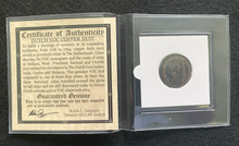 Load image into Gallery viewer, First New York Penny VOC Copper Coin 1700&#39;s - COA &amp; History &amp; Holder Inc