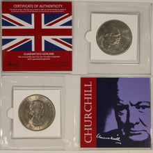 Load image into Gallery viewer, 1965 British Crown Coin Sir Winston Churchill COA &amp; Mini Album Inc.