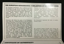 Load image into Gallery viewer, European Renaissance: Boxed Set of Six Silver Coins SOA &amp; History Included - Collectors Couch