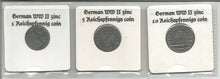 Load image into Gallery viewer, WWII German Coins 1,5,10 Reichspfennigs COA &amp; History &amp; Album Included