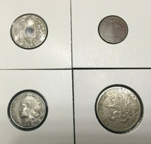 Load image into Gallery viewer, World War II Certified FOUR Coins France, Spain, Austria, and Czechoslovakia - Collectors Couch