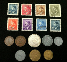 Load image into Gallery viewer, Rare WW2 German Coins &amp; Stamps Set Of Historical Artifacts - Complete Collection