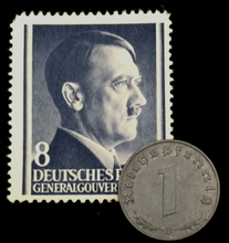 Load image into Gallery viewer, Rare WWII German 1 Rp Coin &amp; Mint Stamp CERTIFIED, Mini Album,Holder, COA Included