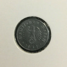 Load image into Gallery viewer, WWII Germany 1 Reichspfennig Zinc Coin COA &amp; History &amp; Album Included
