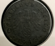 Load image into Gallery viewer, World War II CERTIFIED THREE German Coins 1,5,10 Reichspfennigs with History Certificate Of Authenticity-Holder-Album-History Included
