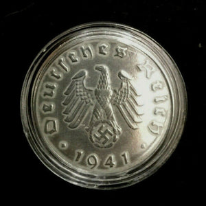 Rare WW2 German Coins & Stamps Set Of Historical Artifacts - 2 & 10 Rp Coin