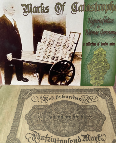 Marks of Catastrophe - A Set of 12 Weimar Germany Hyperinflation Banknotes - Collectors Couch