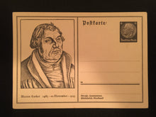 Load image into Gallery viewer, WWII Nazi Germany 1933 Martin Luther Anniversary Special Postcard