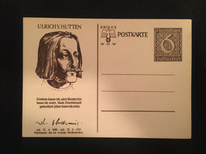 WWII Nazi Germany 1939 Third Reich KRIEGS WHW Postcard 6+4, Annual BERLIN, MAR 1940