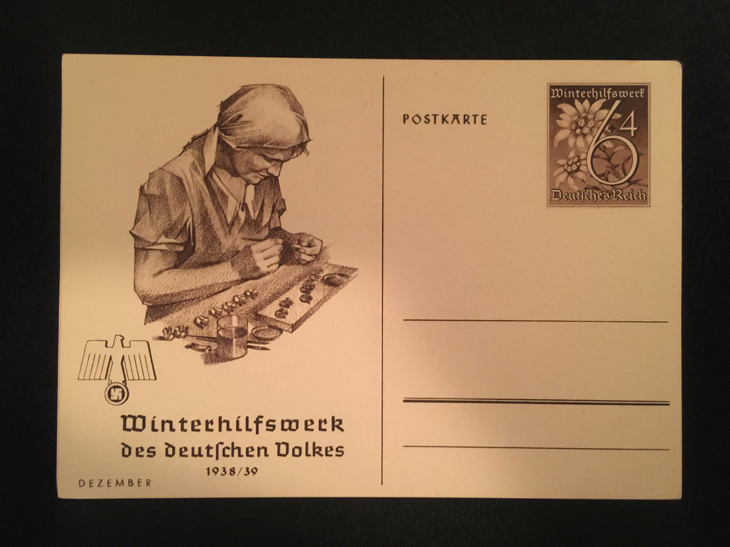 WWII Nazi Germany 1938 Third Reich Postcard - Historical Artifact - Collectors Couch