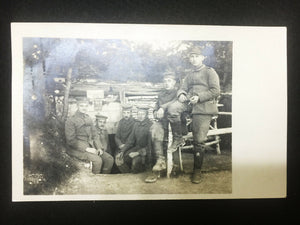 Antique WW1 Very Rare Postcard 1916 Army Regiment Group Bunker Picture - WW1 Era