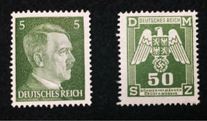Authentic Old Rare  WWII German 10 Rp Coin & UNC Stamps World War 2 Artifacts