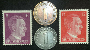 Rare WW2 German Coins & Unused Stamps World War 2 Authentic Artifacts - Collectors Couch