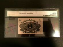 Load image into Gallery viewer, Antique Rare Historical 1 German Mark 1920 -  PMG Certified UNC EPQ -  WW1 Era - Collectors Couch
