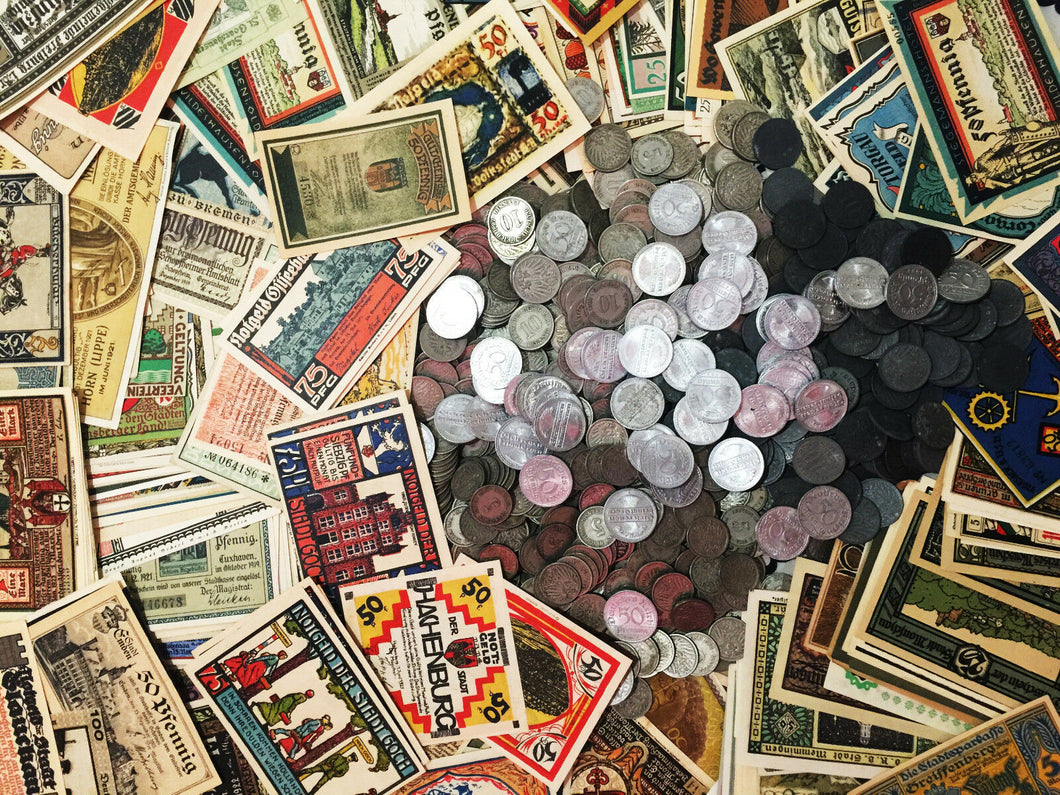 Clearance SALE Antique Very Rare Germany Coin Collection Lot & Bill - Collectors Couch