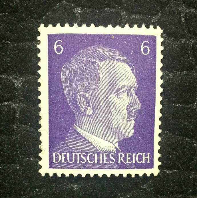 Rare Old German Authentic WWII Unused Hitler 6K Stamp - Collectors Couch
