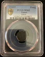 Load image into Gallery viewer, 1918-F Poland Fenig PCGS MS62 - Collectors Couch