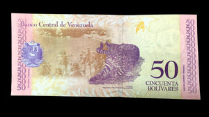 Venezuela 50 Bolivares TEN Sequential Bills LEOPARD UNC World Paper Money