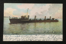 Load image into Gallery viewer, 1909 TUCK MADE POST CARD FOR THE TORPEDO BOAT DESTROYER THE DECATUR - Collectors Couch