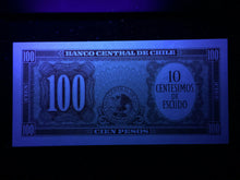 Load image into Gallery viewer, Chile 10 Centesimos On 100 Pesos 1960-61 Banknote World Paper Money UNC