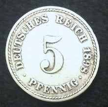 Load image into Gallery viewer, Historical Antique- German 5 Pfennig Coin - More than 100 Years Old Coin