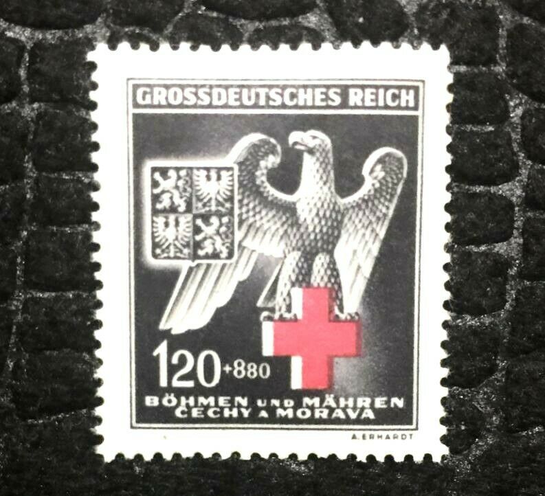 Antique Authentic WWII Nazi Black Eagle Unused Stamp - 1.20 Rp