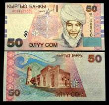 Load image into Gallery viewer, Kyrgyzstan 50 Som 2002 Banknote World Paper Money UNC Currency Bill Note