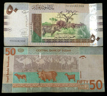 Load image into Gallery viewer, Sudan 50 Pounds Banknote World Paper Money Circulated (FINE)