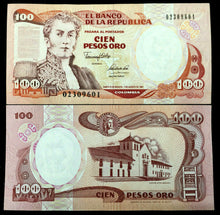 Load image into Gallery viewer, Colombia 100 Peso 1991 Banknote World Paper Money UNC Currency Bill Note - Collectors Couch