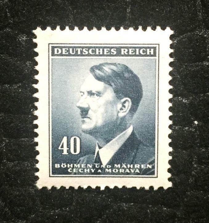 Rare Old Antique German WWII Hitler Unused Stamp - 40K