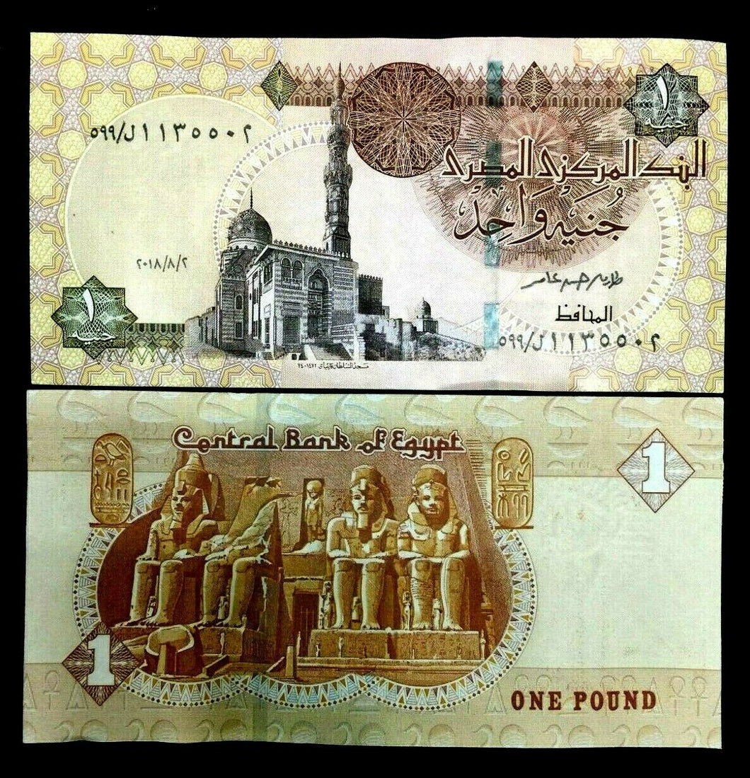 Egypt 1 Pound Banknote World Paper Money UNC Currency Bill Note
