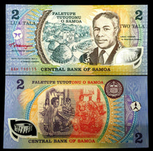 Load image into Gallery viewer, Western Samoa 2 Tala 1990 Polymer Banknote World Paper Money UNC Currency Bill