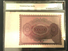 Load image into Gallery viewer, Antique Rare Historical 100,000 German Marks 1923 - PMG Certified UNC GEM