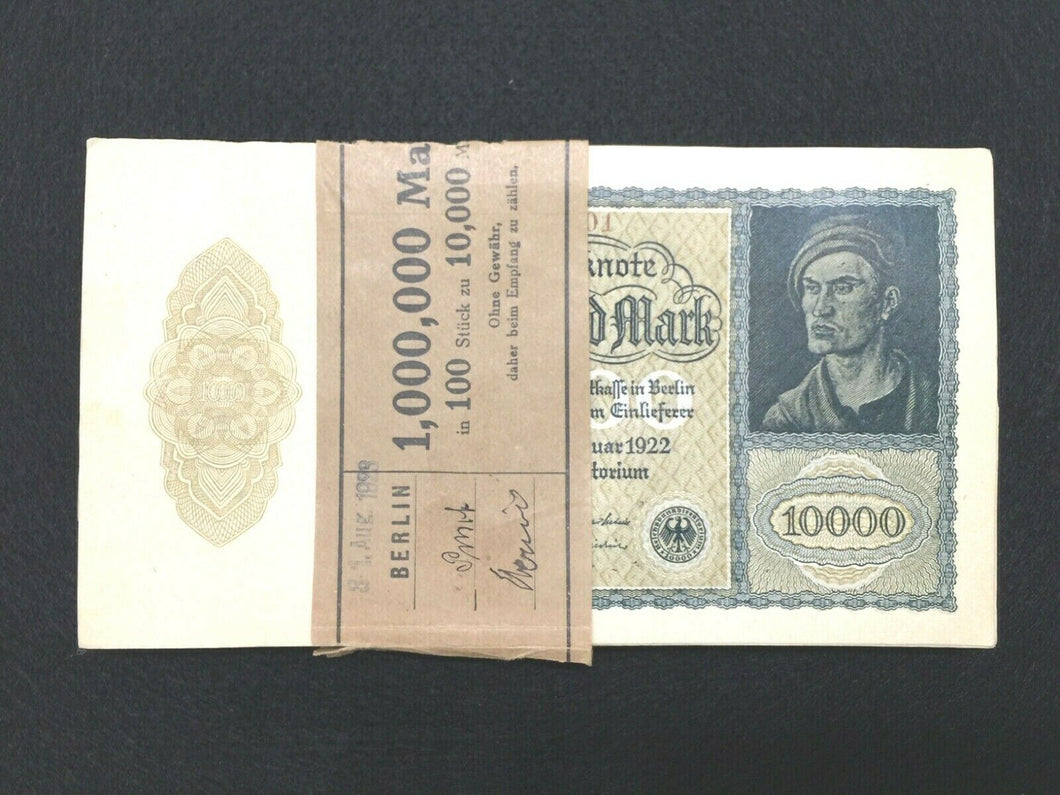 Germany Pack of 100 1922 Bills - Circulated - Almost 100 Years Old