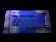 Load image into Gallery viewer, Gambia 5 Dalasis Banknote World Paper Money UNC Currency Bill Note