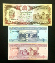 Load image into Gallery viewer, AFGHANISTAN Bank Notes 1, 2, 1000 Afghani Bills - A Remembrance of War