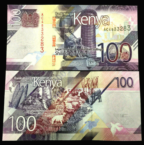 Kenya 100 Shillings 2019 Banknote World Paper Money UNC Currency Bill Note - Collectors Couch