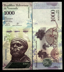 VENEZUELA 1000 Bolivar 2017 World Paper Money UNC Currency Bill - Collectors Couch