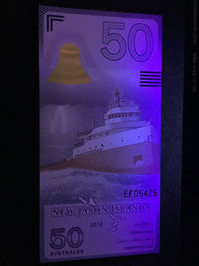 New Jason Islands 50 Australes 2012 Polymer UNC World Paper Money - Collectors Couch