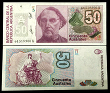 Load image into Gallery viewer, Argentina 50 Austral 1986 Banknote World Paper Money UNC Currency Bill Note