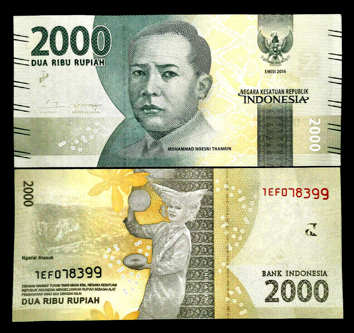 2 000 Rupiah Indonesia 2000 Rupiah Banknote World Paper Money UNC Currency Bill Not ...