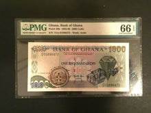 Load image into Gallery viewer, Ghana 1000 Cedis Banknote World Paper Money PMG 67 EPQ Superb Gem L2