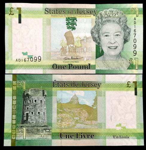 Jersey 1 Pound 2010 Banknote World Paper Money UNC Currency Bill Note - Collectors Couch
