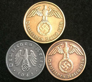 Rare WW2 German Coins Historical WW2 Authentic Artifacts