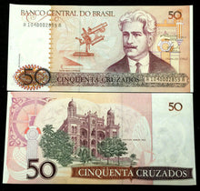 Load image into Gallery viewer, Brazil 50 Cruzados 1986 Banknote World Paper Money UNC Currency Bill - Collectors Couch