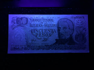 Argentina 50 Pesos 1976-78 Banknote World Paper Money UNC Currency Bill Note - Collectors Couch