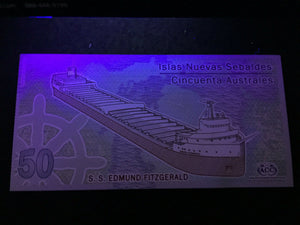 New Jason Islands 50 Australes 2012 Polymer UNC World Paper Money - Collectors Couch