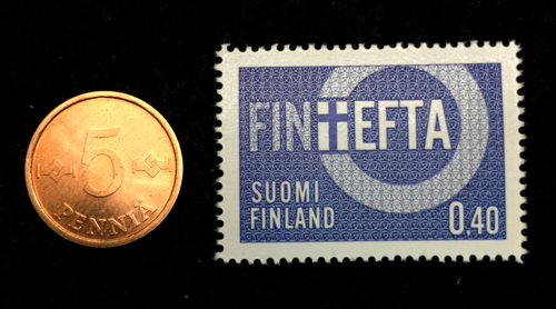 Finland Collection - Unused Stamp & Unused 5 Penia Coin - Educational Gift - Collectors Couch